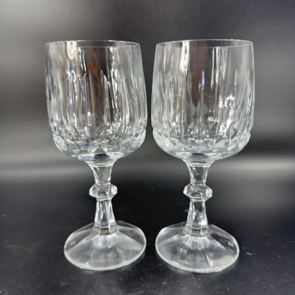 Echt Bleikristall Schott Zwiesel Clear Crystal Germany Water Goblets Cup Set 2‎